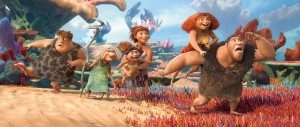 Caveman rock · A prehistoric family embarks on the world´s first family road trip in The Croods. Once the Croods are out of their cave, their uncivilized natures become pronounced. Be sure to catch the Trojan Marching Band in the opening sequence performing a remix of, what else, “Tusk.” - Courtesy of 2013 DreamWorks Animation LLC 