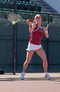 Strong finish · In USC’s regular-season finale against UCLA, Christian won both her singles and doubles matches despite battling the flu.  - Ralf Cheung | Daily Trojan 