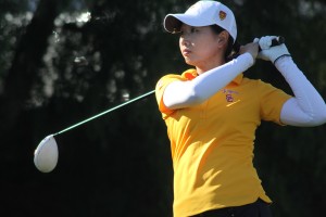 Lead the pack · Junior Doris Chen led USC women’s golf in the Pac-12 Tournament, shooting a 1-under par, which earned her third place on the individual leaderboard. The top-ranked Women of Troy finished second. - Courtesy of USC Sports Information 