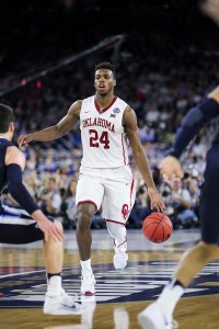 Out too “soon” · Buddy Hield’s heroics were not enough to propel the Sooners to the championship game, as Oklahoma fell to Villanova. - Photo courtesy of Siandhara Bonnet | OU Daily  
