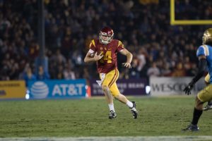 Sam Darnold threw two touchdowns and two interceptions in the win over UCLA - Nick Entin | Daily Trojan