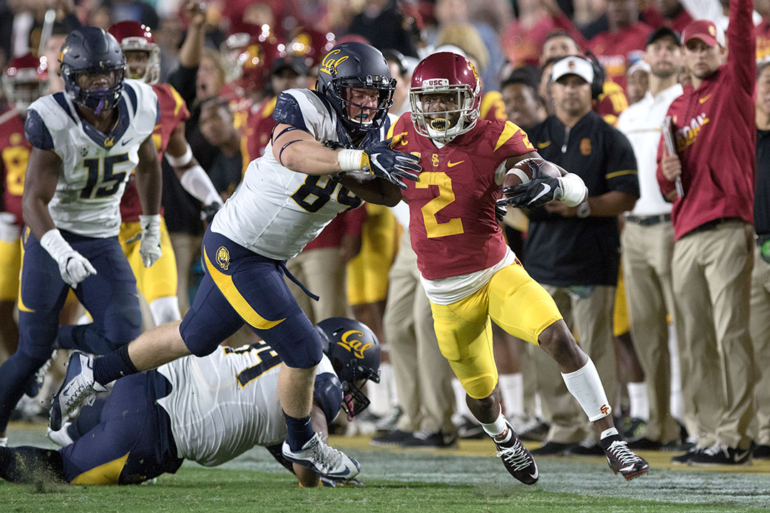 Nick Entin | Daily Trojan Bigger and better · Junior three-way player Adoree’ Jackson became USC’s all-time leader in kick return yards on Saturday against Cal. Jackson is projected to be a first-round pick in the 2017 NFL draft.
