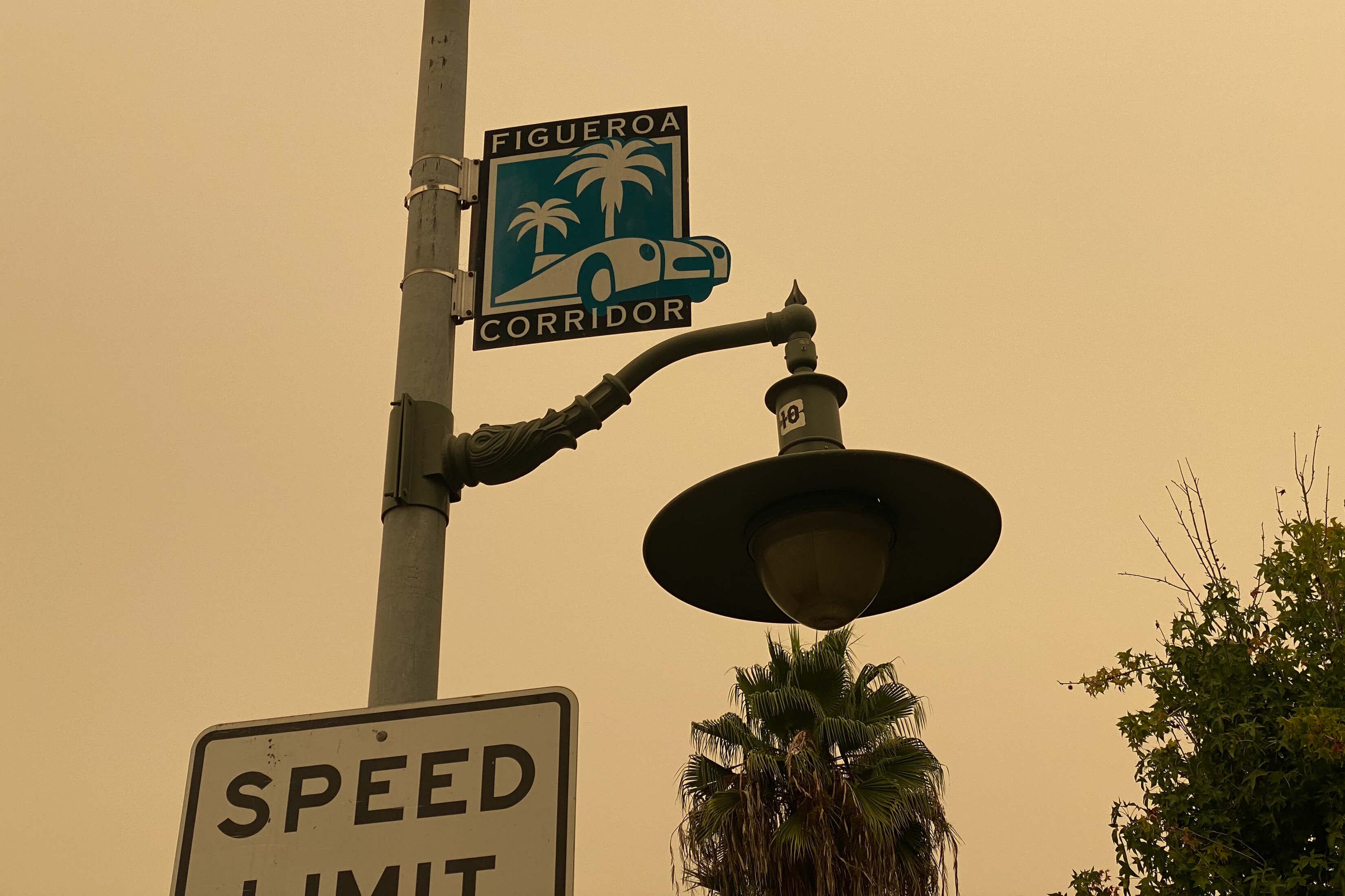 Street signs of Figueroa Corridor