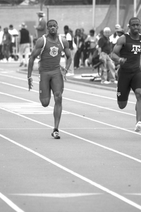 Blazing speed · Ahmad Rashad won the 100-meter (10.13 seconds) and the 200-meter (20.82), while finishing second in the sprint relay. - Dieuwertje Kast | Summer Trojan