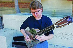 School of rock · (above) Associate Dean Christopher Sampson oversees the school’s new pop music program. 