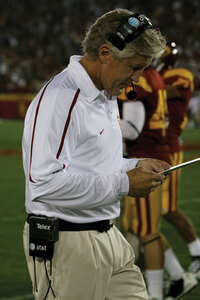 Lingering issues · After USC failed to clean up its penalties and fumbling, Pete Carroll said his team still has plenty of work to do. - Dieuwertje Kast | Daily Trojan