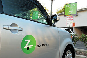 Zip · A Zipcar sits in a parking lot outside of Century Apartments near the USC campus. Zipcars are available to rent on an hourly or daily basis. Drivers can make reservations online or by phone to get a car in a specific location and at a specific time. - Geo Tu | Daily Trojan
