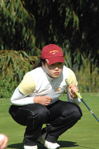Sizing it up · USC sophomore Jennifer Song returns this season in an attempt to build on an accolade-filled freshman year, in which she finished in the top 10 nine times. But after finishing second in the National Championship, Song is out to improve. - Photo courtesy of USC Sports Information