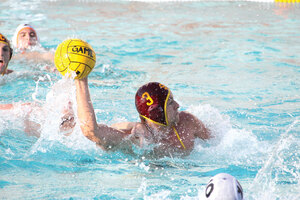 Fast start · Senior two-meter J.W. Krumpholz got USC on the board early in the Trojans’ 7-6 victory against Cal in the SoCal Tournament final. - Katelynn Whitaker | Daily Trojan