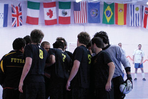 Raising the bar · The USC Futsal team, seen here at the Presidents Day Cup competition, continues to gain popularity and recognition. -  Photo courtesy of USC Futsal team