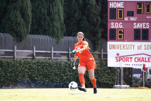 Shutout specialist · USC goalie Kristin Olsen has held three of the team’s last four opponents scoreless, a major reason for USC’s turnaround. - Katelynn Whitaker | Daily Trojan