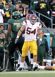 Under repair · Linebacker Chris Galippo, who did not practice Monday due to a neck injury, is one of many Trojans sidelined after the weekend. - Dieuwertje Kast | Daily Trojan