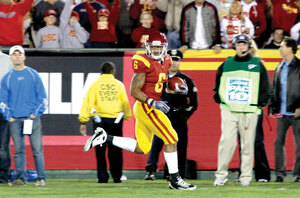 Setting the tone · Junior linebacker Malcolm Smith got USC on the board by returning an interception 62 yards for a score. - Geo Tu | Daily Trojan