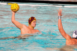 At the buzzer · Senior two-meter Shea Buckner scored the winning goal as time expired in last year’s MPSF conference championship. - Katelynn Whitaker | Daily Trojan