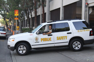 Eagle eye · In addition to vehicle patrols, Department of Public Safety officers also work to keep people safe through the video escort program, which relies on 15 security cameras. - Mike Lee | Daily Trojan