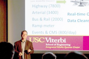 Take a glimpse · Cyrus Shahabi, director of the Integrated Media Systems Center at the Viterbi School of Engineering, presents his work. - Alexander Harono | Daily Trojan 