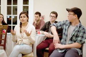 Common ground · Queer and Ally Student Assembly Director Mellissa Linton leads a discussion about the intersection of the LGBTQ and Greek communities. Greek Chat is held on the last Wednesday of each month.  - Shabnam Ferdowsi | Daily Trojan 
