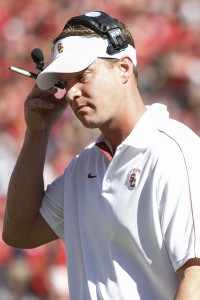 Ticking clock · With losses mounting and recruits leaving, Kiffin may be looking over his shoulder at Haden after Kevin O’Neill’s dismissal. – Carlo Acenas | Daily Trojan