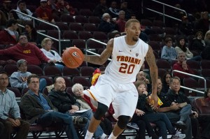 On fire · Junior guard J.T. Terrell finished with 20 points on 7-15 shooting, converting on five out of ten three-point attempts in USC’s 98-93 overtime loss against the Arizona State Sun Devils (15-4, 4-2).  - Priyanka Patel | Daily Trojan