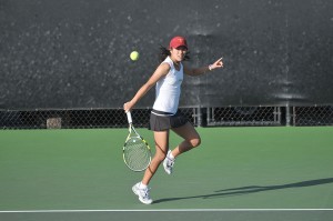 Senior leadership · Senior Danielle Lao was a major contributor in USC’s sweep of Pepperdine, winning in both singles and doubles play.  - Joseph Chen | Daily Trojan 