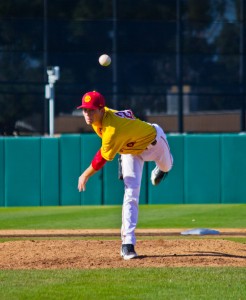 Going the distance · With a depleted bullpen, freshman lefthander Kyle Twomey threw a complete game in Sunday’s 4-2 win over CSUN. — Joseph Chen | Daily Trojan