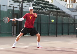 Rock-solid start · Sophomore Yannick Hanfmann (above) and the USC men’s tennis team have yet to lose a game this season as they make a run at a fifth straight national championship trophy. - Ralf Cheung | Daily Trojan 