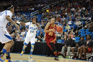 Free fall · Sophomore forward Alexyz Vaioletama scored just two points as USC continuted its slide with  a loss to UCLA Sunday at Pauley Pavilion. — Ralf Cheung | Daily Trojan