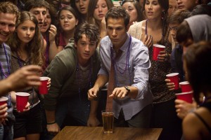 Barely legal · Miller (Miles Teller, left) and Casey (Skylar Astin, right), return home from their respective colleges to celebrate their best friend Jeff ’s 21st birthday. Predictably, chaos ensues throughout the night. - Courtesy of John Johnson 