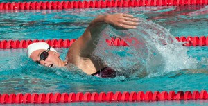 Full speed ahead · Senior Haley Anderson improved upon her record-setting career for the women’s swim team, taking home conference titles in the 500-yard freestyle and 1650-yard freestyle events. - William Ehart | Daily Trojan 