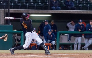 Down and out · Junior infielder James Roberts went 0-for-2 and with an error in Wednesday’s loss to Cal State Fullerton. The Titans put the game out of reach early, handing the Trojans their third consecutive loss. - Priyanka Patel | Daily Trojan 