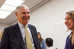 Persistent politician · Former California Gov. George Deukmejian talked to students on Monday about how perseverance leads to success. - Ralf Cheung | Daily Trojan 