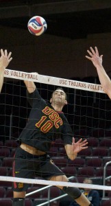 Free fall · Sophomore outside hitter Christian Rivera and the rest of the USC men’s volleyball team have yet to hit their stride so far this season. - Ralf Cheung | Daily Trojan 