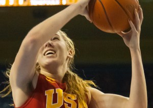 Lone bright spot · Junior forward Cassie Harberts (above) was the team’s leader in points, rebounds and blocks per game this season. — Ralf Cheung | Daily Trojan