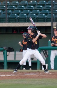 Making strides · Though he was hitless in Saturday’s loss, sophomore catcher Garrett Stubbs singled and scored a run in Friday night’s win. - Ani Kolangian | Daily Trojan 