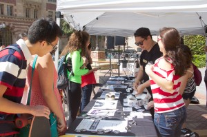 Big reveal ·  Students gathered near Tommy Trojan on Thursday to hear Concerts Committee announce the names of the Springfest headliners. - Maddy Campion | Daily Trojan 