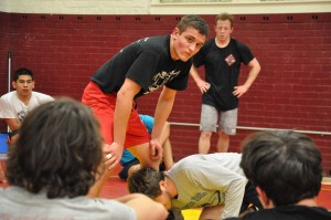 Practice makes perfect · The USC wrestling team was only able to practice twice a week as per Recreation Club Council restrictions. - Photo courtesy of USC wrestling 