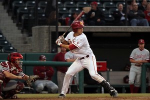 Batting practice · Freshman infielder Blake Lacey (above) finished 2-for-5 in USC’s recent 5-2 win over the Loyola Marymount Lions. The Trojans had 15 combined hits en route to the road victory.  - Corey Marquetti | Daily Trojan 