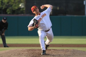 Help needed · Despite a recent improvement in runs scored, USC’s pitching still leaves much to be desired. Junior pitcher Sean Silva (above) and the Trojans have the worst ERA (4.80) in the Pac-12 conference this season. - Corey Marquetti | Daily Trojan 