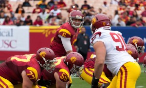 In command · Redshirt sophomore quarter back Cody Kessler (6) had the best day of USC’s three quarterbacks in Saturday’s spring game, completing 15 of 22 passes for 242 yards and three touchdowns with no interceptions. - Ralf Cheung | Daily Trojan 