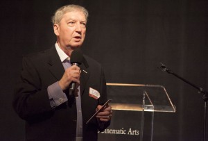 Crystal vision · Don Tillman, the executive director of Trojan Vision, speaks on Saturday to guests at the Trojan Vision anniversary dinner. - Ralf Cheung | Daily Trojan 