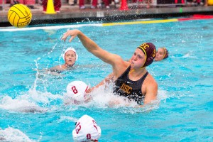 Hats off · USC junior two-meter Hannah Buckling led the charge for the Women of Troy in the finals of the Mountain Pacific Sports Federation tournament, scoring a game-high four goals in the team’s 11-7 victory. - Ralf Cheung | Daily Trojan 