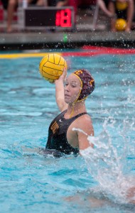 Tripped up · Junior two-meter Colleen O’Donnell scored USC’s first goal of its 6-4 loss to No. 2 Stanford on Saturday at Uygtengsu Acquatics Center. - Ralf Cheung | Daily Trojan 