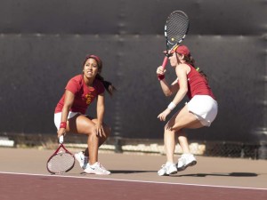 Triple Crown · Kaitlyn Christian and Sabrina Santamaria won the ITA All-American, ITA National Indoors and NCAA Tournament this season. - Ralf Cheung | Daily Trojan 