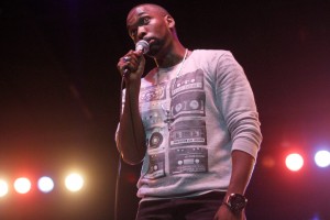 Laugh Out Loud· SNL comedian Jay Pharoah gets laughs from the crowd with his impression of Will Smith in The Fresh Prince of Bel-Air. - Anna Schwartz  Daily Trojan 