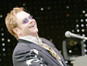 Rocket man ·Iconic singer/songwriter Elton John, pictured at a prior performance, performed at USC’s Bovard Auditorium on Monday in an event sponsored by Visions and Voices and the USC Thornton School of Music. - Photo courtesy of  Magic 107.5 FM  