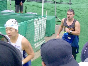 Triple threat · Senior philosophy, politics, and law major Daniel Simonds (right) will embark on an arduous physical journey for cancer. The 35th annual Iron Man triathlon begins with a 2.4 mile swim in Lake Tahoe. - Courtesy of Daniel Simonds 