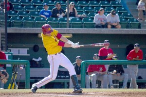 Swinging for the fences · Sophomore outfielder Vahn Bozoian started 27 games for USC last season, hitting .224 with two home runs and 11 RBIs. - Joseph Chen | Daily Trojan 