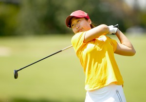 Up and down · The Women of Troy were tied for eighth place after the first day of play, but sophomore Kyung Kim shot 4-under par (66) in the final round to help claim the team title for USC, as well as the individual title. - Courtesy of Tulsa Sports Information 