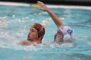 Head above water · Senior two-meter Jeremy Davie (2) earned All-American Honorable Mention and was named All-MPSF First Team last season after scoring 29 goals for the Trojans, good for fifth on the team. - Daily Trojan file photo 