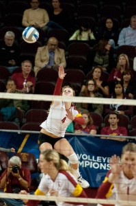 Ways to go · Junior setter Hayley Crone, a two-year starter, leads USC with 6.25 assists per set, but coach Mick Haley expects more improvement. - Joseph Chen | Daily Trojan 